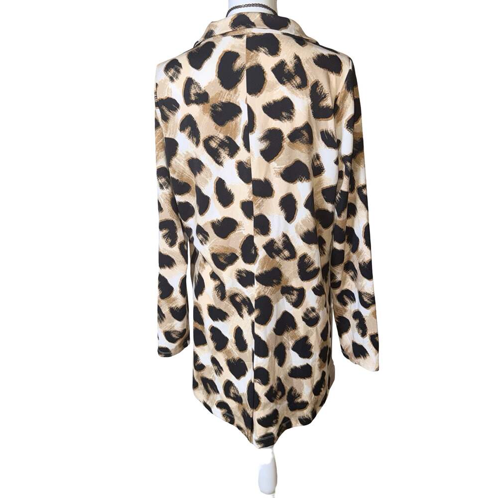 LuLaRoe Leopard Print Open Front Blazer Jacket Size L - Picture 3 of 5